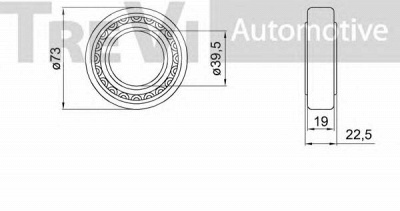 TREVI AUTOMOTIVE wb1738 -  Комплект подшипника ступицы колеса